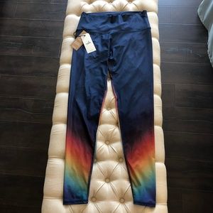 BNWT Blue/Rainbow Yoga For Air Leggings